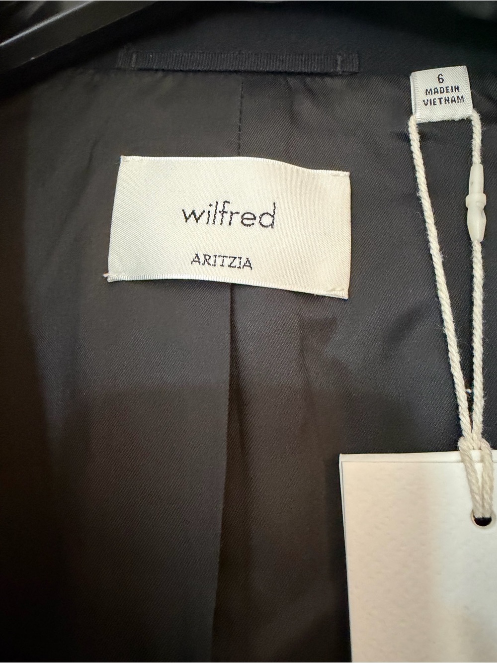 NWT Aritzia Wilfred Black Single-Button Tailored Blazer - Picture 2 of 3